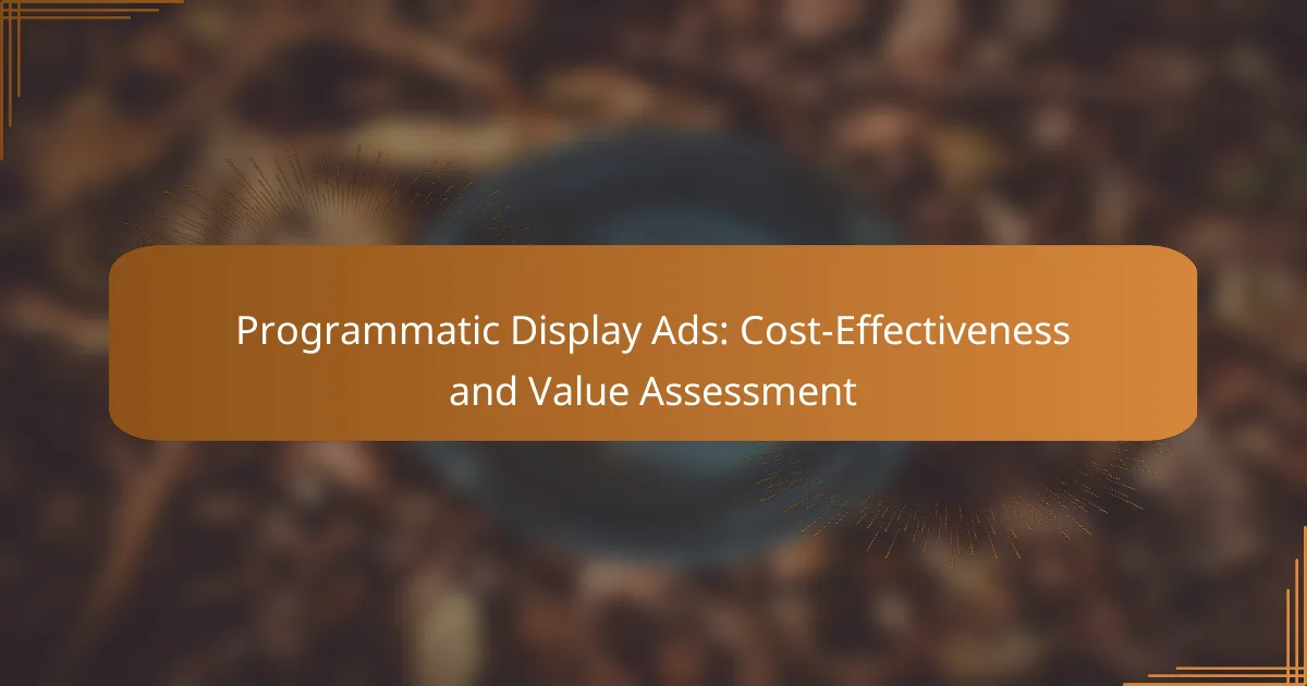 Programmatic Display Ads: Cost-Effectiveness and Value Assessment