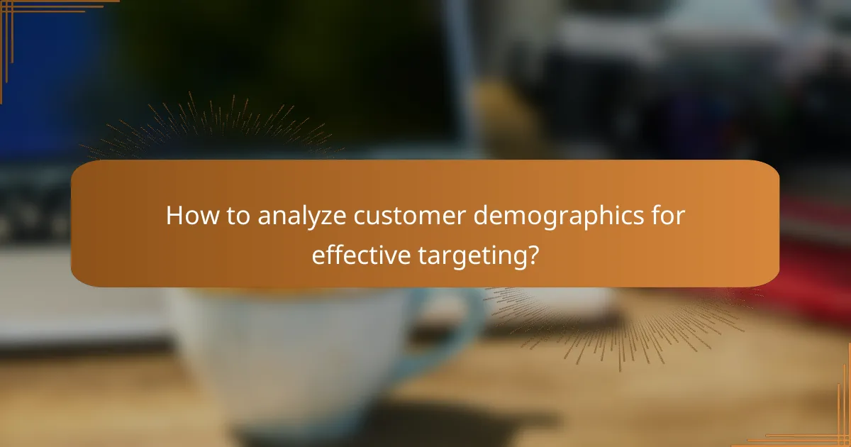 How to analyze customer demographics for effective targeting?