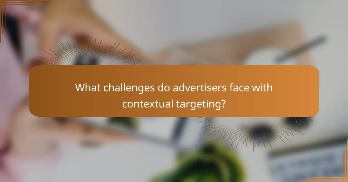 What challenges do advertisers face with contextual targeting?